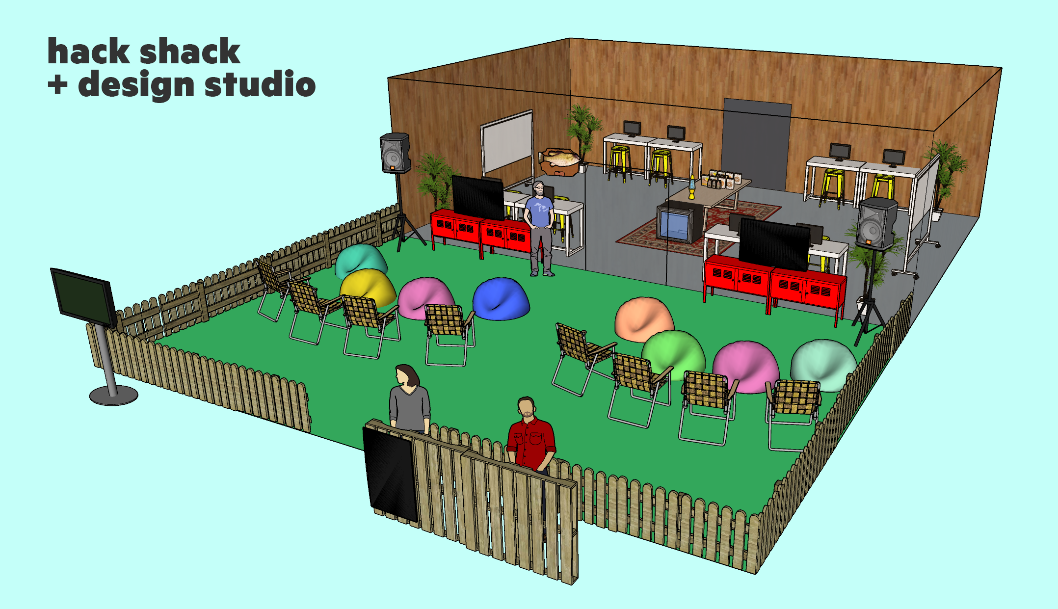 Hack Shack 3d mock